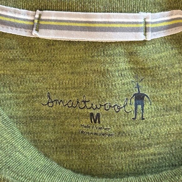 Smartwool Green Long Sleeved Shirt 100% Merino Wool (M) Medium - Picture 3 of 3